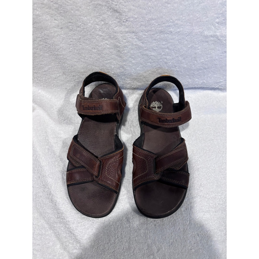 TIMBERLAND Mens Brown Leather Fisherman Sandals 38526 7624 Size 11M